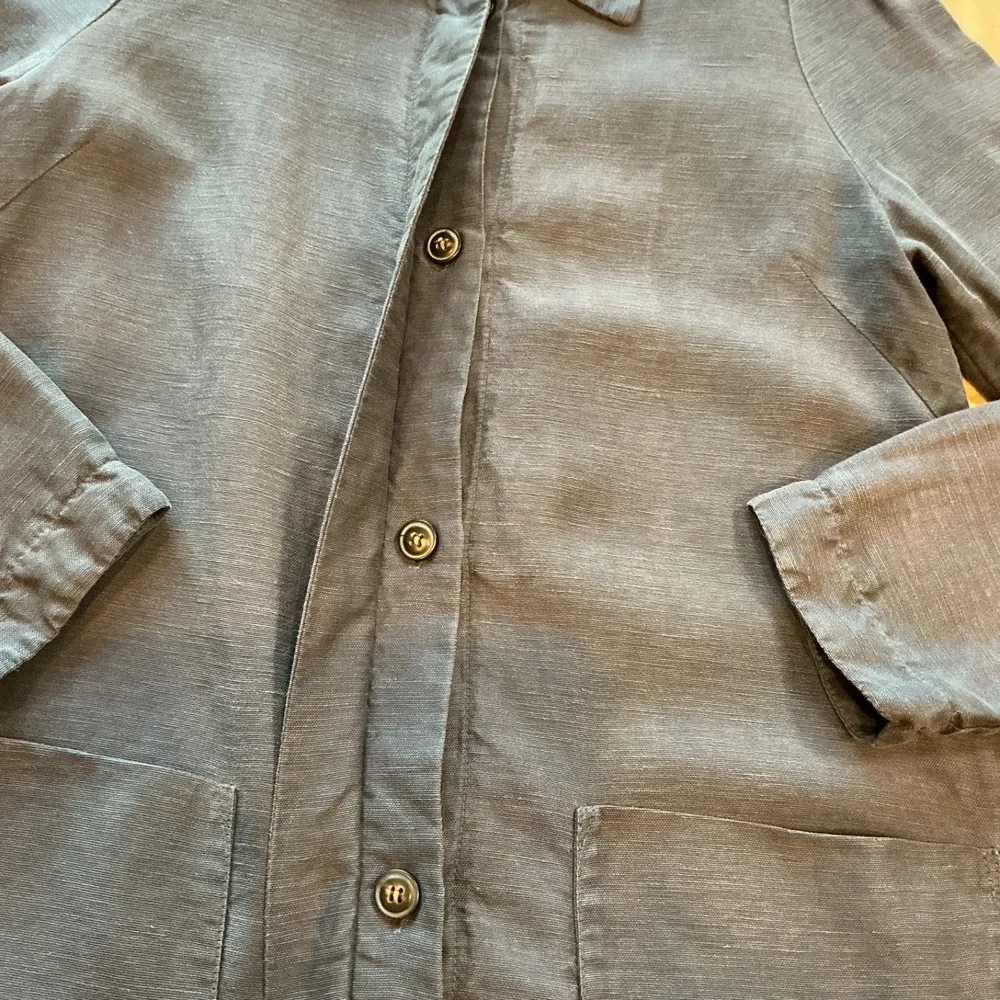 Prairie Underground | Lyocel/Linen Blend Made in USA Hidden Buttons Coat Sz‎ S